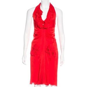 Tom Ford red silk dress IT40
